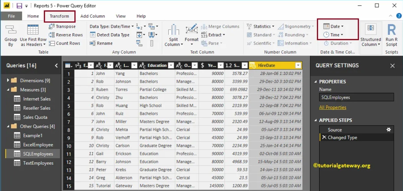 Power BI Date Format - Second Approach